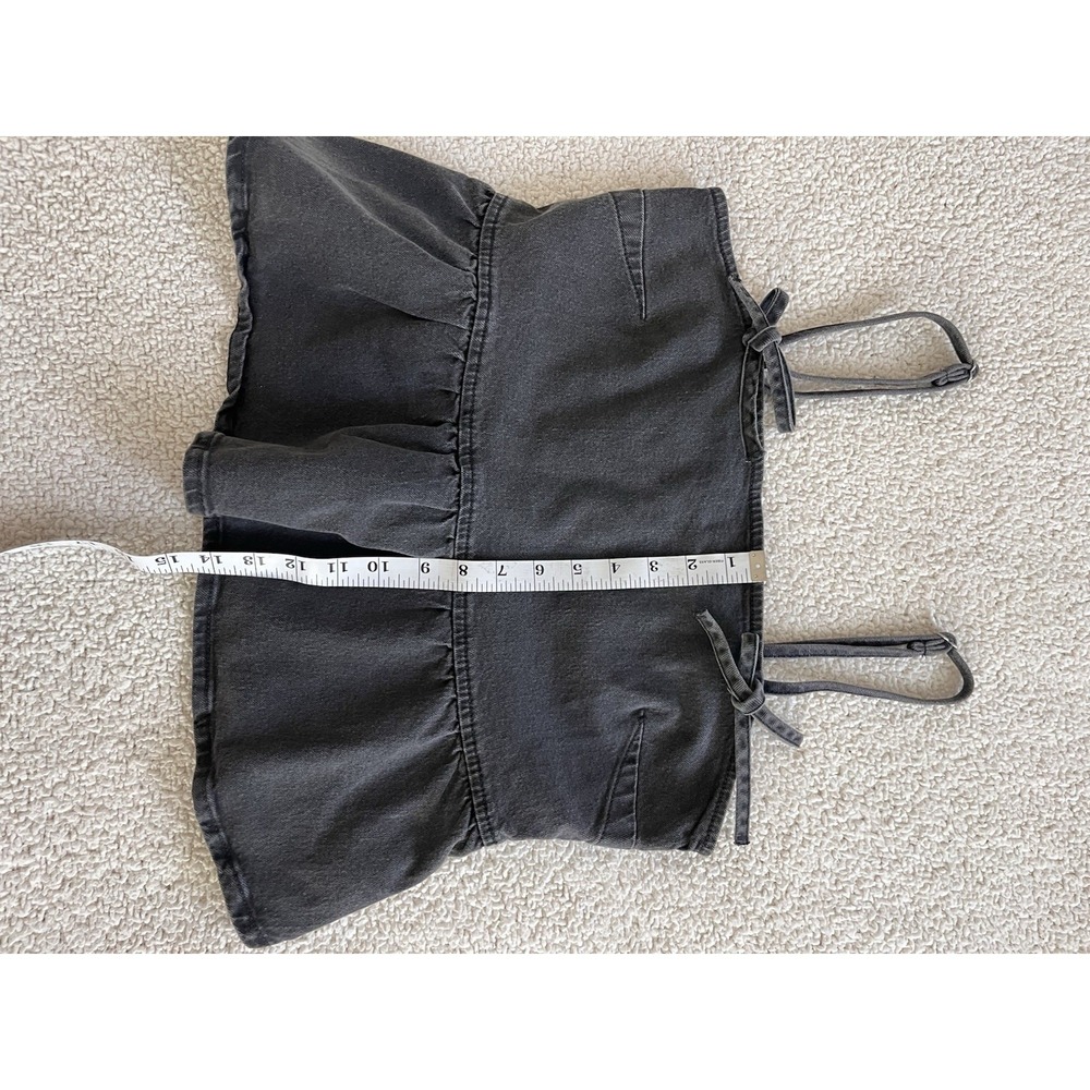 wild fable pre wash Grunge Coquette tie black top - Picture 3 of 7